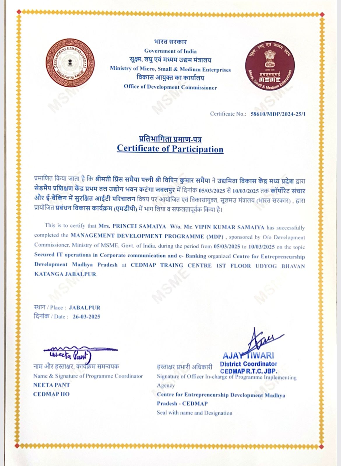 Child Welfare Certificate